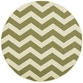 thumbnail image 1 of SAFAVIEH Courtyard Ayden Chevron Indoor/Outdoor Area Rug, 5'3" x 5'3" Round, Green/Beige, 1 of 5