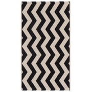 Safavieh Courtyard Ayden Chevron Indoor/Outdoor Area Rug, Black/Beige, 2' x 3'7"
