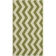 Safavieh Courtyard Ayden Chevron Indoor/Outdoor Area Rug, Green/Beige, 2' x 3'7"