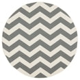 thumbnail image 1 of Safavieh Courtyard Ayden Chevron Indoor/Outdoor Area Rug, Gray/Beige, 5'3" x 5'3" Round, 1 of 9