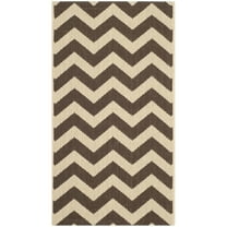 SAFAVIEH Courtyard Bailey Chevron Indoor/Outdoor Area Rug, Dark Brown, 2' x 3'7"