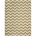 thumbnail image 1 of SAFAVIEH Courtyard Bailey Chevron Indoor/Outdoor Area Rug, Green/Beige, 8' x 11', 1 of 5