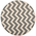 thumbnail image 1 of Safavieh Courtyard Bailey Chevron Indoor/Outdoor Area Rug, Gray/Beige, 6'7" x 6'7" Round, 1 of 10