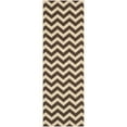 thumbnail image 1 of SAFAVIEH Courtyard Bailey Chevron Indoor/Outdoor Runner Rug, Dark Brown, 2'3" x 6'7", 1 of 10