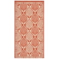 thumbnail image 1 of SAFAVIEH Courtyard Barrett Geometric Indoor/Outdoor Area Rug, Rust/Sand, 2'7" x 5', 1 of 9