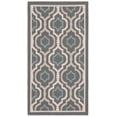 thumbnail image 1 of Safavieh Courtyard Bayon Geometric Indoor/Outdoor Area Rug, Gray/Blue, 2'7" x 5', 1 of 7