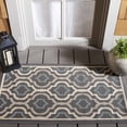thumbnail image 1 of Safavieh Courtyard Bayon Geometric Indoor/Outdoor Area Rug, Gray/Blue, 8' x 11', 1 of 7