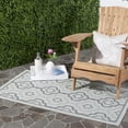 thumbnail image 1 of Safavieh Courtyard Bayon Geometric Indoor/Outdoor Area Rug, Light Gray/Anthracite, 2' x 3'7", 1 of 8