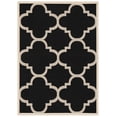 thumbnail image 1 of Safavieh Courtyard Becky Geometric Indoor/Outdoor Area Rug, Black/Beige, 2'7" x 5', 1 of 15
