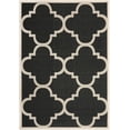thumbnail image 1 of Safavieh Courtyard Becky Geometric Indoor/Outdoor Area Rug, Black/Beige, 6'7" x 9'6", 1 of 15