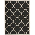 thumbnail image 1 of Safavieh Courtyard Becky Geometric Indoor/Outdoor Area Rug, Black/Beige, 8' x 10', 1 of 15