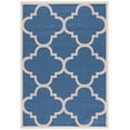 thumbnail image 1 of Safavieh Courtyard Becky Geometric Indoor/Outdoor Area Rug, Blue/Beige, 4' x 5'7", 1 of 16