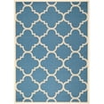 thumbnail image 1 of SAFAVIEH Courtyard Becky Geometric Indoor/Outdoor Area Rug, Blue/Beige, 6'7" x 9'6", 1 of 7