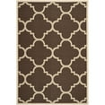 thumbnail image 1 of SAFAVIEH Courtyard Becky Geometric Indoor/Outdoor Area Rug, Dark Brown, 6'7" x 9'6", 1 of 4