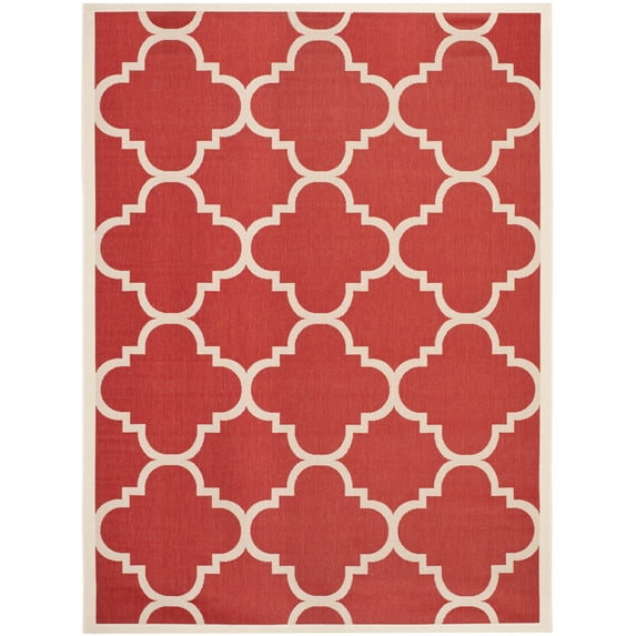 Safavieh Courtyard Becky Geometric Indoor/Outdoor Area Rug, Red, 8' x 11'