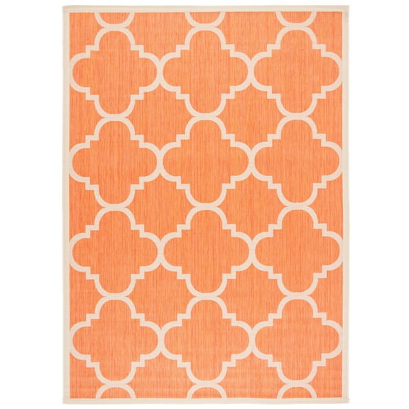SAFAVIEH Courtyard Becky Geometric Indoor/Outdoor Area Rug, Terracotta, 8' x 11'