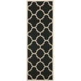 thumbnail image 1 of SAFAVIEH Courtyard Becky Geometric Indoor/Outdoor Runner Rug, Black/Beige, 2'3" x 6'7", 1 of 7