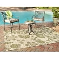thumbnail image 1 of Safavieh Courtyard Ben Floral Indoor/Outdoor Area Rug, Cream/Green, 5'3" x 7'7", 1 of 7