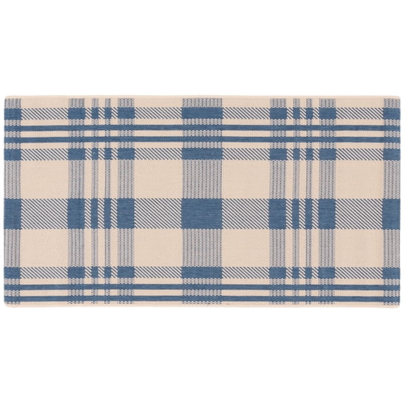 Safavieh Courtyard Benjamin Plaid Indoor/Outdoor Area Rug, Beige/Blue, 2'7" x 5'