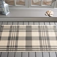 thumbnail image 1 of Safavieh Courtyard Benjamin Plaid Indoor/Outdoor Area Rug, Gray/Bone, 4' x 5'7", 1 of 15