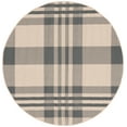 thumbnail image 1 of SAFAVIEH Courtyard Benjamin Plaid Indoor/Outdoor Area Rug, Grey/Bone, 5'3" x 5'3" Round, 1 of 12