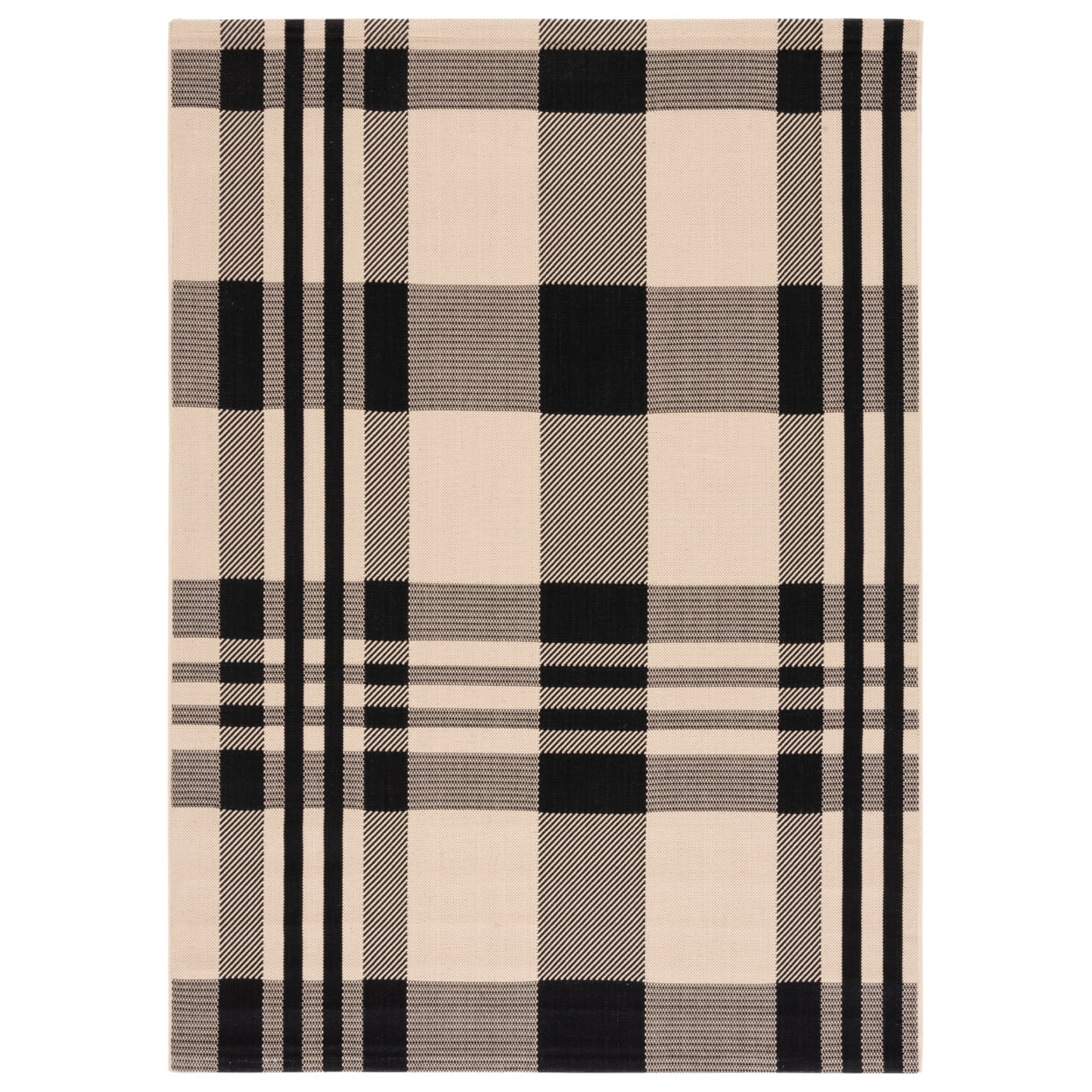 SAFAVIEH Courtyard Benjamin Plaid Indoor/Outdoor Area Rug, 5'3