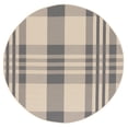 thumbnail image 1 of Safavieh Courtyard Benjamin Plaid Indoor/Outdoor Area Rug, Gray/Bone, 6'7" x 6'7" Round, 1 of 13