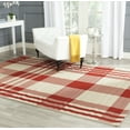 thumbnail image 1 of Safavieh Courtyard Benjamin Plaid Indoor/Outdoor Area Rug, Red/Bone, 6'7" x 6'7" Square, 1 of 17