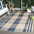 thumbnail image 1 of Safavieh Courtyard Benjamin Plaid Indoor/Outdoor Area Rug, Beige/Blue, 5'3" x 7'7", 1 of 14
