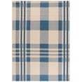 thumbnail image 1 of SAFAVIEH Courtyard Benjamin Plaid Indoor/Outdoor Area Rug, Beige/Blue, 9' x 12', 1 of 14