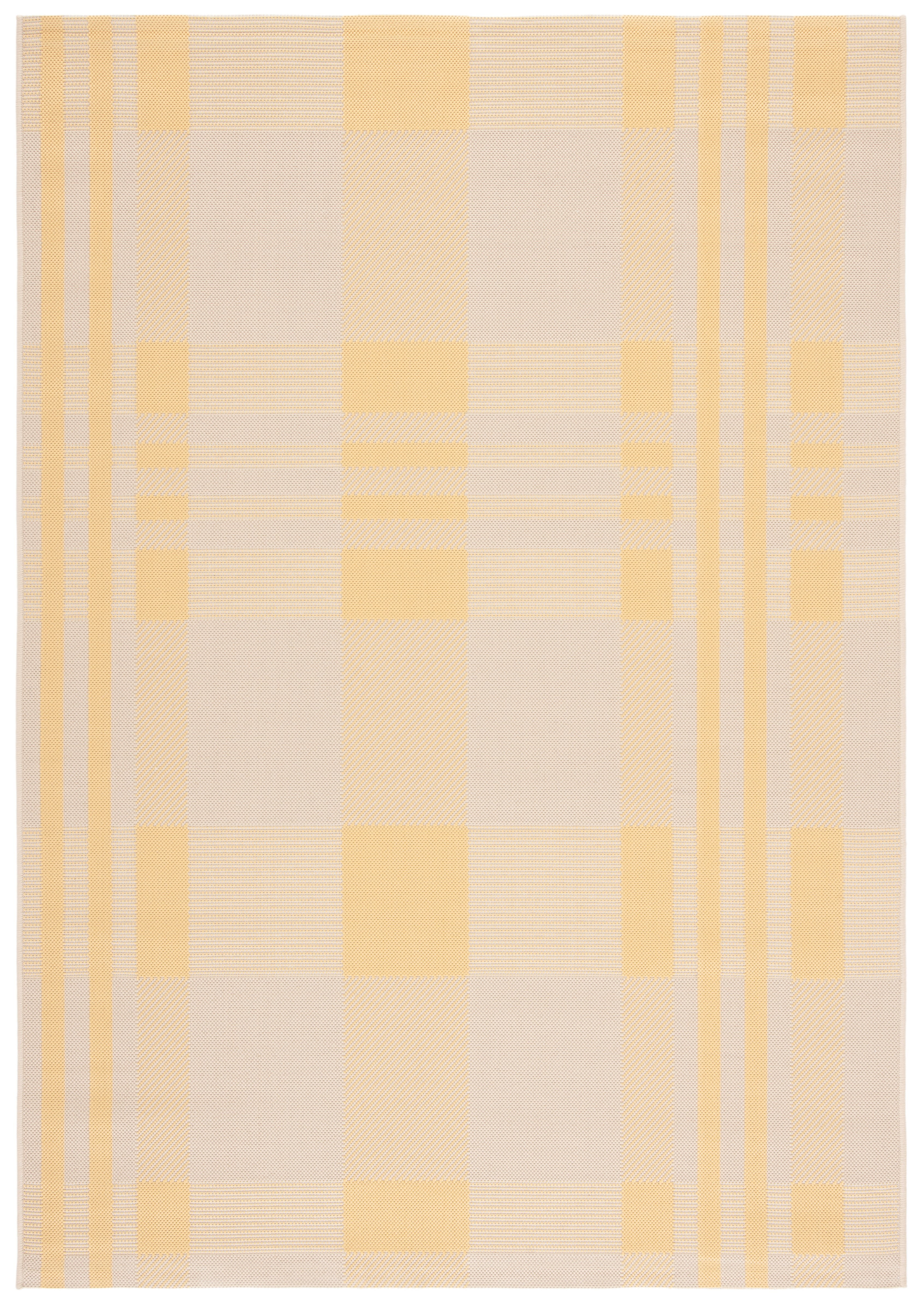 Luxor Gold and Beige 8' x 10' Synthetic Easy-Care Area Rug