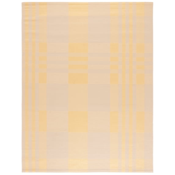 Safavieh Courtyard Benjamin Plaid Indoor/Outdoor Area Rug, Gold/Beige, 8' x 10'