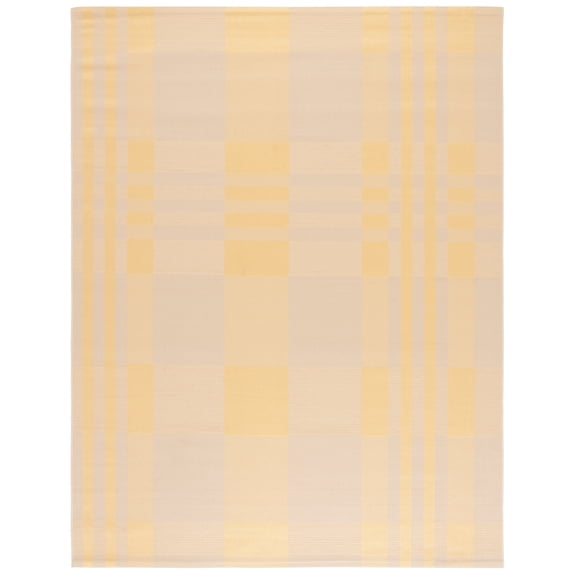 Safavieh Courtyard Benjamin Plaid Indoor/Outdoor Area Rug, Gold/Beige, 8' x 10'