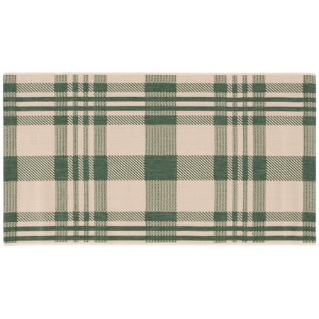 Safavieh Courtyard Benjamin Plaid Indoor/Outdoor Area Rug, Green/Beige, 2'7" x 5'