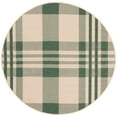 thumbnail image 1 of Safavieh Courtyard Benjamin Plaid Indoor/Outdoor Area Rug, Green/Beige, 5'3" x 5'3" Round, 1 of 12
