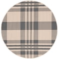 thumbnail image 1 of Safavieh Courtyard Benjamin Plaid Indoor/Outdoor Area Rug, Gray/Bone, 4' x 4' Round, 1 of 13