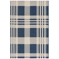 thumbnail image 1 of Safavieh Courtyard Benjamin Plaid Indoor/Outdoor Area Rug, Navy/Beige, 4' x 5'7", 1 of 13