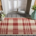 thumbnail image 1 of Safavieh Courtyard Benjamin Plaid Indoor/Outdoor Area Rug, Red/Bone, 2'3" x 4', 1 of 17