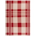 thumbnail image 1 of Safavieh Courtyard Benjamin Plaid Indoor/Outdoor Area Rug, Red/Bone, 6'7" x 9'6", 1 of 18