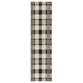 thumbnail image 1 of SAFAVIEH Courtyard Benjamin Plaid Indoor/Outdoor Runner Rug, Black/Bone, 2'3" x 16', 1 of 12
