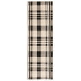 thumbnail image 1 of SAFAVIEH Courtyard Benjamin Plaid Indoor/Outdoor Runner Rug, Black/Bone, 2'3" x 5', 1 of 12