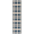 thumbnail image 1 of Safavieh Courtyard Benjamin Plaid Indoor/Outdoor Runner Rug, Navy/Beige, 2'3" x 10', 1 of 12