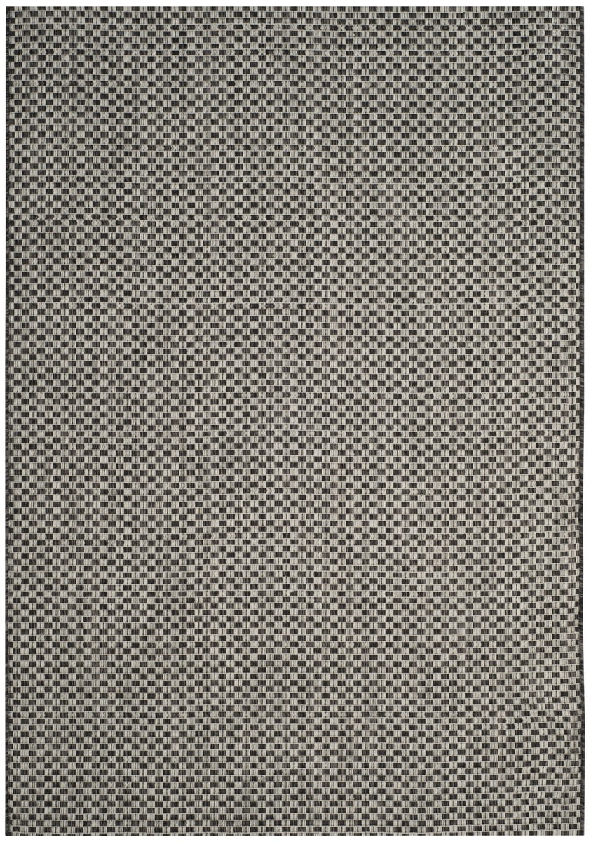 SAFAVIEH Courtyard Blair Checkered Indoor/Outdoor Area Rug, Black/Light ...