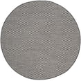 thumbnail image 1 of SAFAVIEH Courtyard Blair Checkered Indoor/Outdoor Area Rug, Black/Light Grey, 9' x 9' Round, 1 of 9