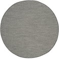 thumbnail image 1 of SAFAVIEH Courtyard Blair Checkered Indoor/Outdoor Area Rug, Black/Light Grey, 9' x 9' Round, 1 of 6