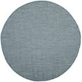 thumbnail image 1 of SAFAVIEH Courtyard Blair Checkered Indoor/Outdoor Area Rug, Blue/Light Grey, 4' x 4' Round, 1 of 5