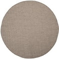 thumbnail image 1 of SAFAVIEH Courtyard Blair Checkered Indoor/Outdoor Area Rug, Light Brown/Light Grey, 4' x 4' Round, 1 of 6