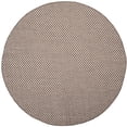thumbnail image 1 of SAFAVIEH Courtyard Blair Checkered Indoor/Outdoor Area Rug, Light Brown/Light Grey, 4' x 4' Round, 1 of 9