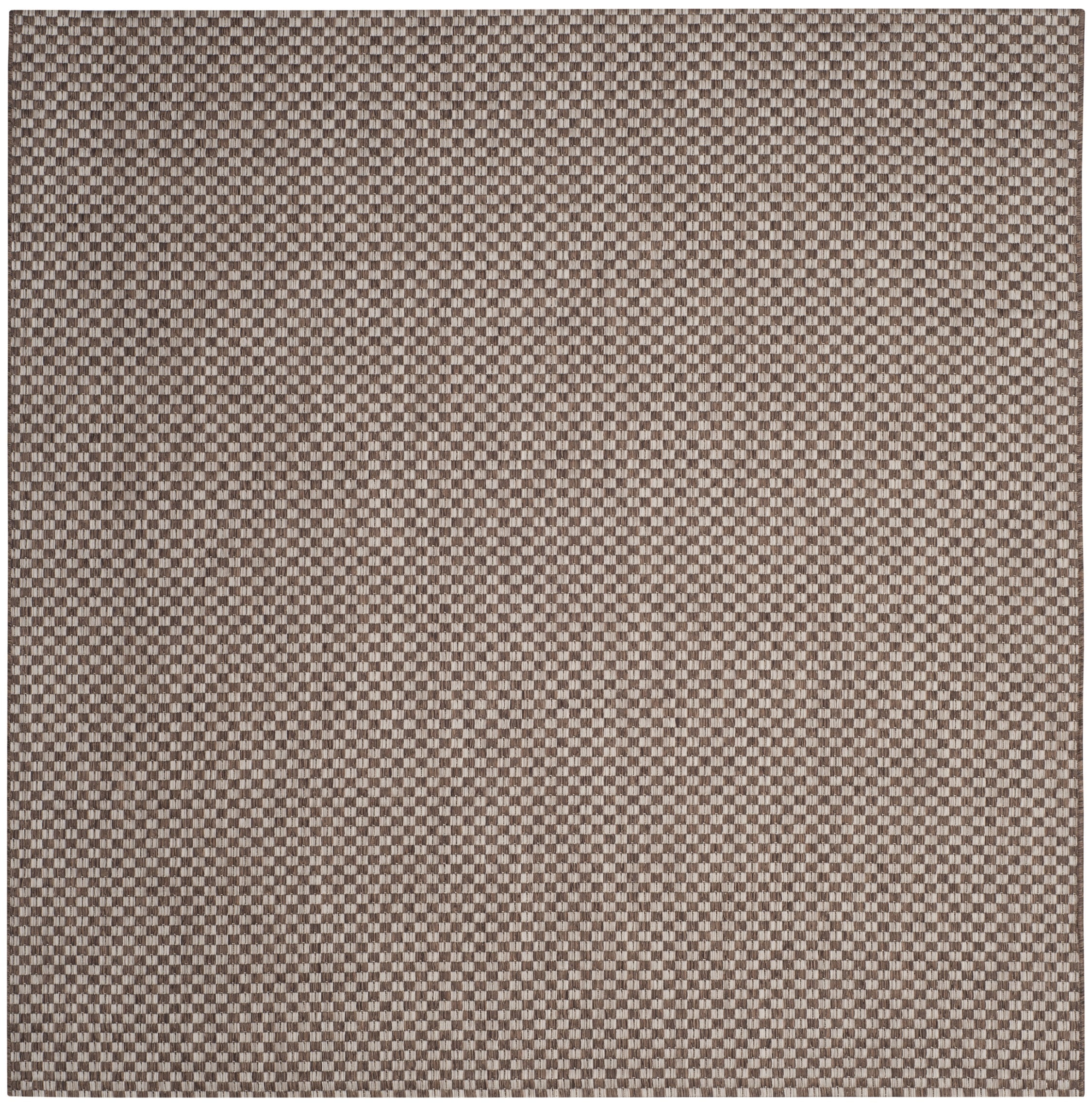 SAFAVIEH Courtyard Blair Checkered Indoor/Outdoor Area Rug, Light Brown ...