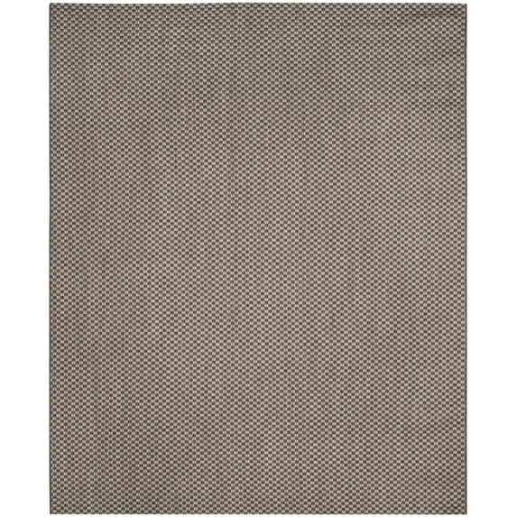 SAFAVIEH Courtyard Blair Checkered Indoor/Outdoor Area Rug, Light Brown/Light Grey, 8' x 10'
